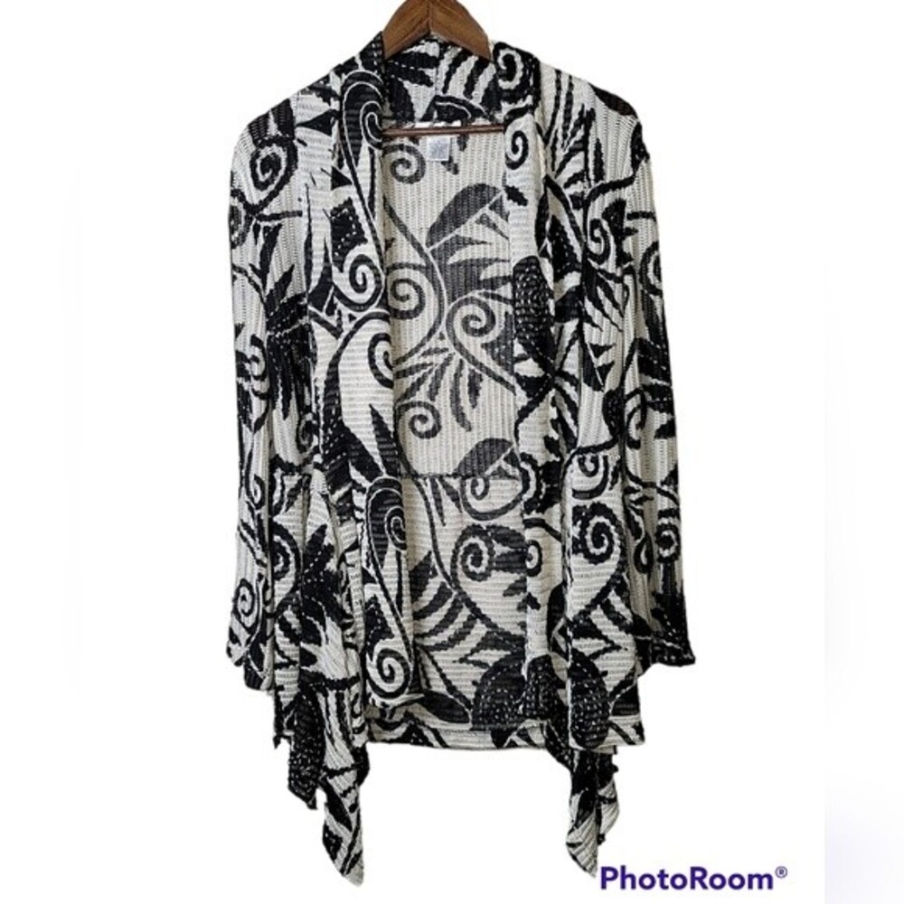 ania.a Floral Mesh Cardigan Duster Vintage Womans Size Med